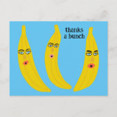 Carte Postale MERCI BEAUCOUP Funny Bananas COMMANDE MERCI QR (Devant)