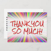 Carte postale "MERCI BEAUCOUP !" joyeuse et ludiqu (Devant / Derrière)