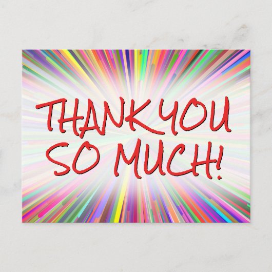 Carte postale "MERCI BEAUCOUP !" joyeuse et ludiqu (Devant)