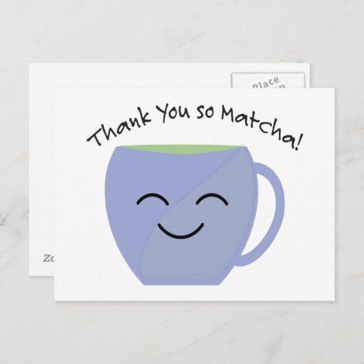 Carte Postale Merci Beaucoup Matcha (Devant / Derrière)