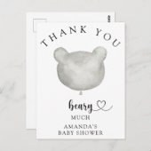 Carte Postale Merci beaucoup ours (Devant / Derrière)