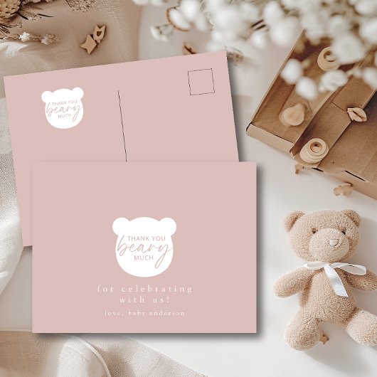 Carte Postale Merci Beaucoup Ours