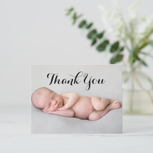 Carte postale Merci bébé (Debout devant)