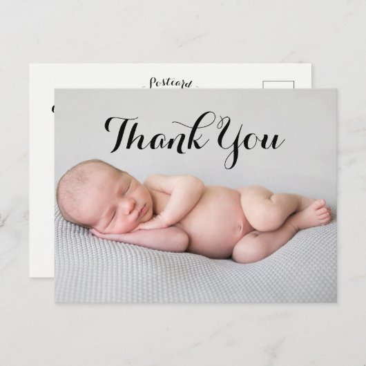 Carte postale Merci bébé (Devant / Derrière)