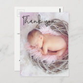 Carte Postale Merci bébé Faire-part de naissance vertical (Devant / Derrière)