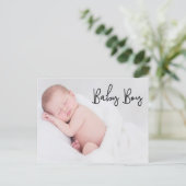 Carte Postale Merci bébé garçon Faire-part de naissance Texte du (Debout devant)