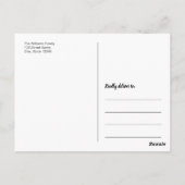 Carte Postale Merci bébé photo personnalisée (Dos)