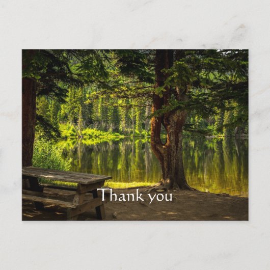 Carte Postale Merci Belle Matin Lumière Sunrise Écriture (Devant)