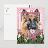 Carte Postale Merci - Berger allemand - Chance (Devant / Derrière)