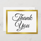 Carte Postale Merci blanc et  d'or Faux (Devant / Derrière)