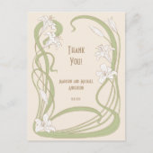 Carte Postale Merci blanc Lilies (Devant)