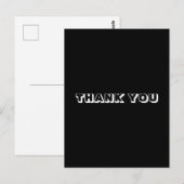 Carte Postale Merci, blanc noir (Devant / Derrière)