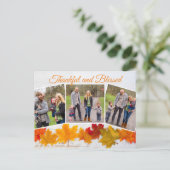 Carte Postale Merci Blessed Family Photo Collage Thanksgiving (Debout devant)
