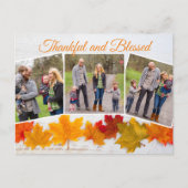 Carte Postale Merci Blessed Family Photo Collage Thanksgiving (Devant)