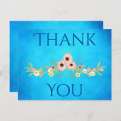 Carte Postale Merci bleu (Devant / Derrière)