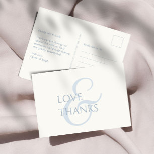 Carte Postale Merci bleu et ivoire Dusty non photo