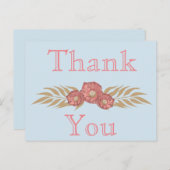 Carte Postale Merci bleu et rose (Devant / Derrière)