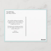 CARTE POSTALE MERCI BLEU & JAUNE vintage (Dos)