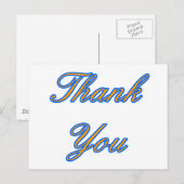 Carte Postale Merci Bleu Orange Design MUSÉE Zazzle Gif (Devant / Derrière)