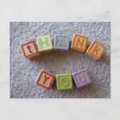 Carte Postale Merci - Blocs Alphabet (Devant)