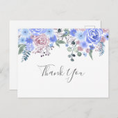 Carte Postale Merci Blue (Devant / Derrière)