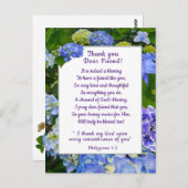 Carte Postale Merci Blue Hydrangea (Devant / Derrière)