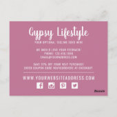 Carte Postale Merci Boho Chic Rustique Flèche Flore (Dos)