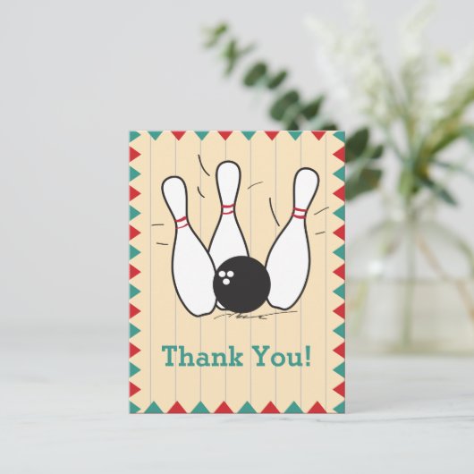 Carte postale Merci Bowling (Debout devant)