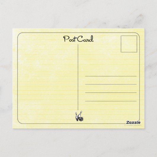 Carte postale Merci Bowling Party (Dos)