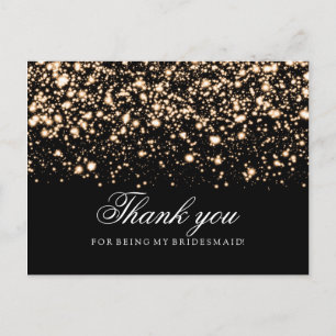 Carte Postale Merci Bridesmaid Gold Midnight Glam