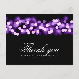 Carte Postale Merci Bridesmaid Purple Hollywood Glam