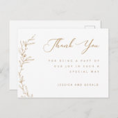 Carte Postale Merci Brown doré (Devant / Derrière)