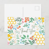 Carte Postale Merci Bumble Bee et Fleur sauvage (Devant / Derrière)