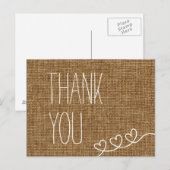 Carte postale Merci Burlap simple (Devant / Derrière)