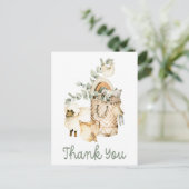 Carte Postale Merci cadeau Baby shower Boho Cute (Debout devant)