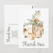 Carte Postale Merci cadeau Baby shower Boho Cute (Devant / Derrière)