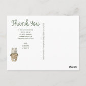 Carte Postale Merci cadeau Baby shower Boho Cute (Dos)