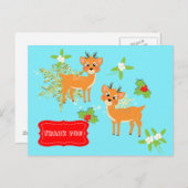 Carte Postale Merci cadeau de Noël Retro inspiré (Devant / Derrière)