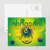 Carte Postale Merci Cadeaux Brésiliens / Obrigado Face (Devant / Derrière)