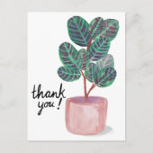Carte Postale Merci Calathea Prière Plante Aquarelle (Devant)