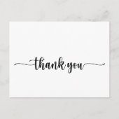 Carte postale Merci calligraphie minimaliste (Devant)