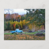 Carte postale Merci Camion Bleu Vintage (Devant)