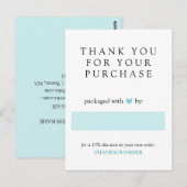 Carte Postale Merci Cardiaque Turquoise À L'Ordre (Devant / Derrière)