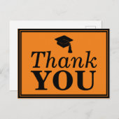 Carte Postale Merci Casquette orange noir noir (Devant / Derrière)