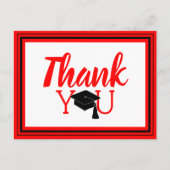 Carte Postale Merci Casquette rouge et noir (Devant)