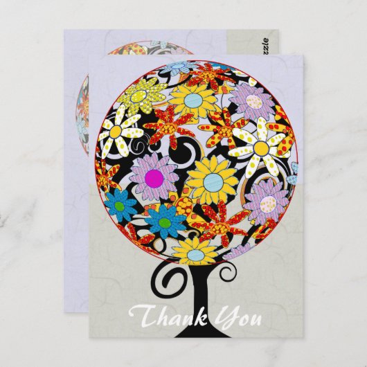 Carte Postale Merci Cercle d'amour (Devant / Derrière)