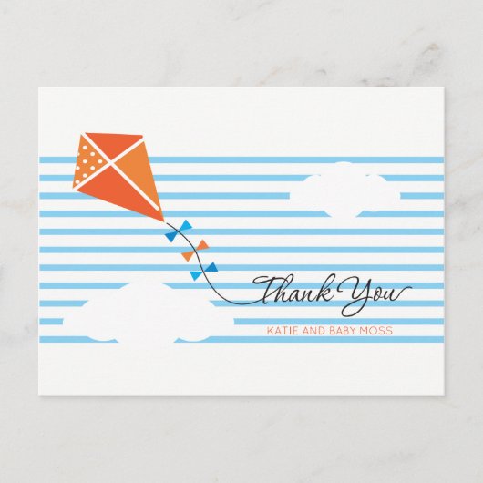 Carte postale Merci cerf-volant {Boy} (Devant)