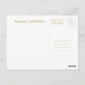 Carte postale Merci Chalk & Faux Gold Foil Graduat (Dos)