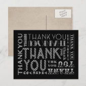 Carte postale Merci Chalk Typography (Devant / Derrière)