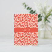 Carte Postale Merci Cheetah Motif d'impression rouge (Debout devant)